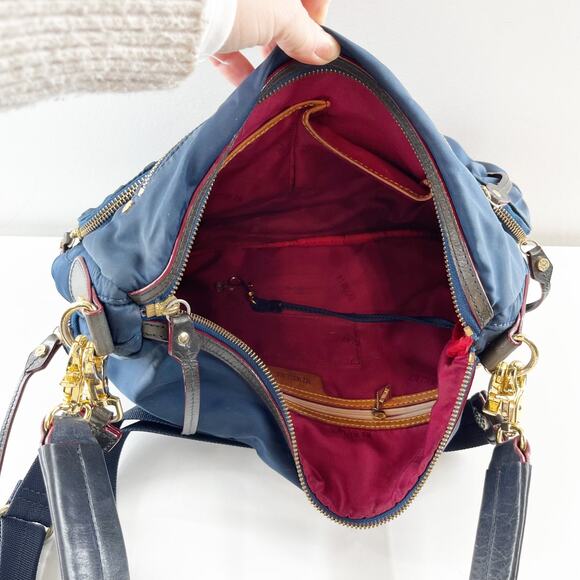 MZ Wallace Paige Mini Crossbody Bag Blue Dawn Bedford - Picture 8 of 10